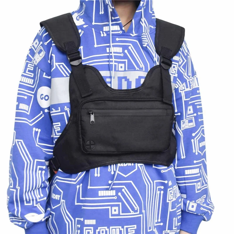 

Mini Men Chest Rig Streetwear Outdoor Sports Waist Bag Climbing Shoulder Bag Phone Money Belt Chest Bag