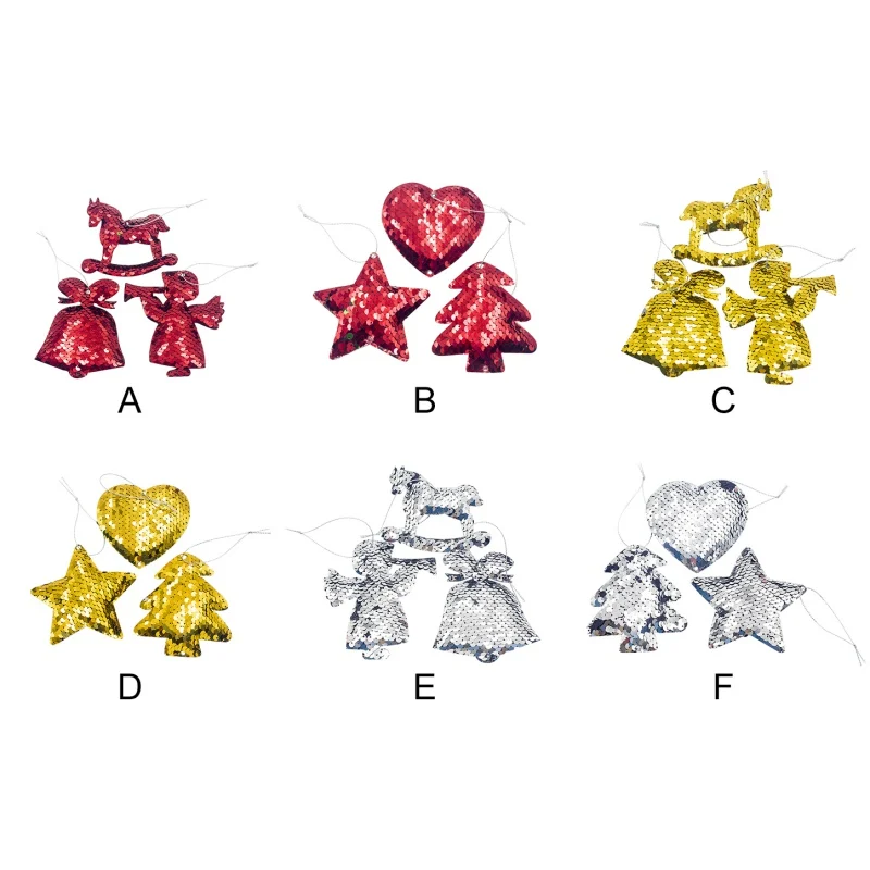 Рождественская елка висячие украшения 3 шт Блестки Рождественские Подвески