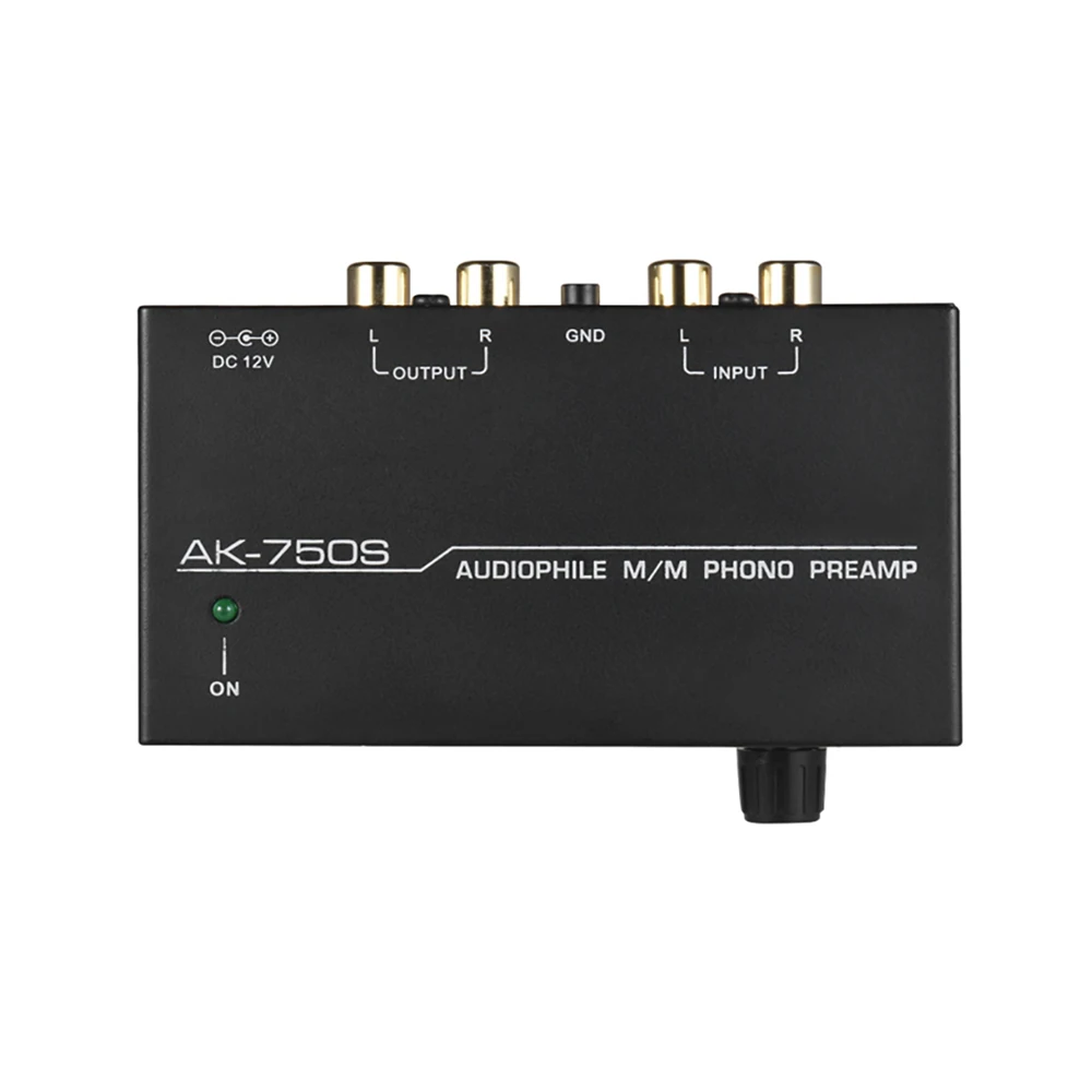 Ak-750S Audiophile M/M фонокорректор с уровнем Управление предусилитель усилитель RCA Вход