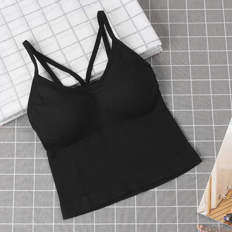 Женские рубашки для йоги спортивные с перекрестной спиной бега бюстгальтеры