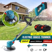 288vf 1800w 12800mah electric lawn mower li ion cordless grass trimmer pruning garden tools compatible for makita 18v battery