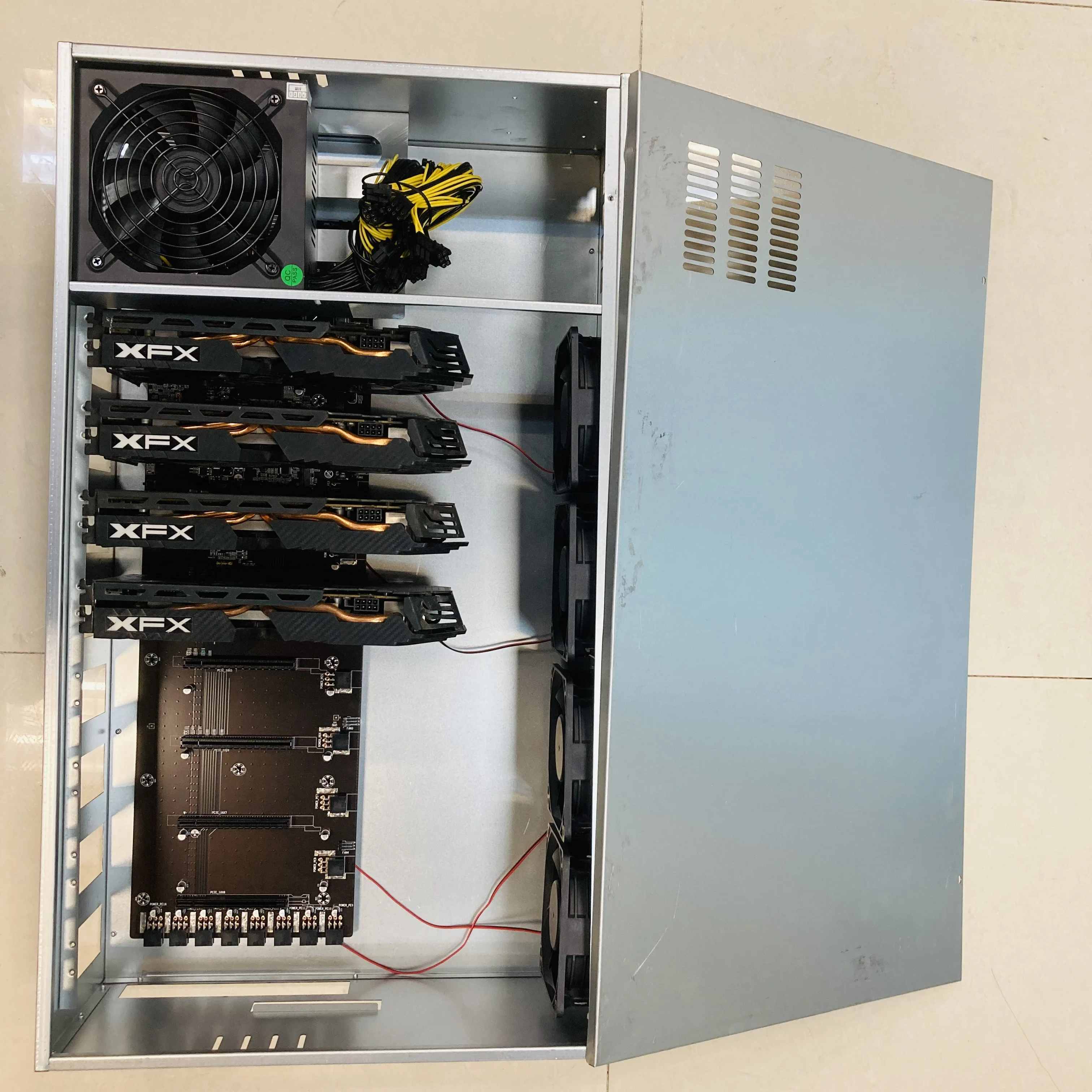 

Шасси материнской платы для майнинга ETH-B75 B85, поддержка 8 слотов GPU, низкое энергопотребление для виртуальной валюты для Рига BTC ETH