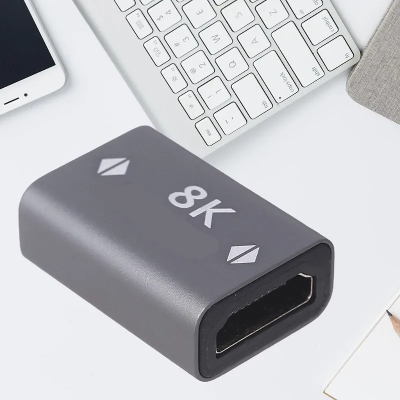 

Разъем HDMI-совместимый с женским и женским разъемами 8K, Удлинительный кабель, разъем из алюминиевого сплава для проектора, PS 4/3/2