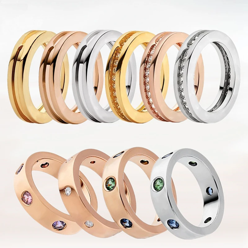 

Original Design Classic Ring Men And Women Friends Fashion Jewelry Colorful Diamond Ring For Wedding christmas Gifts