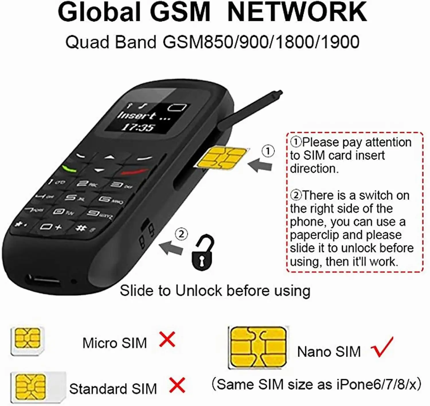 BM70 Magic Voice Mini Мобильный телефон Stereo Bluetooth гарнитура наушники Dialer GT Star белый список p