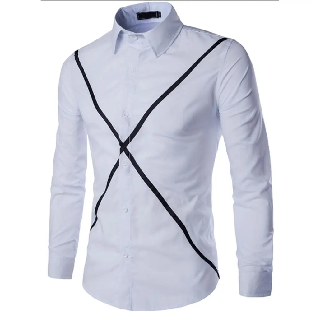 

Уличная одежда 2019, мужская рубашка, уличное платье, облегающие рубашки в стиле смарт-кэжуал, новинка, однотонные мужские рубашки в британско...