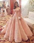 Розовые платья для Quinceanera 2020, элегантное бальное платье, милое вечернее кружевное платье-корсет с украшением для 16 вечерние Ринок, выпускного вечера, длинное платье для выпускного вечера