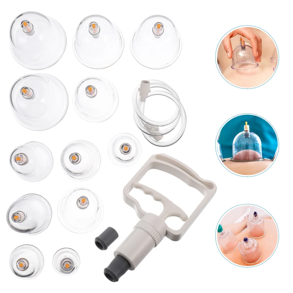 

1 Set Chinese Cupping Therapy Set Body Device Suction Cup Vacuum Pump