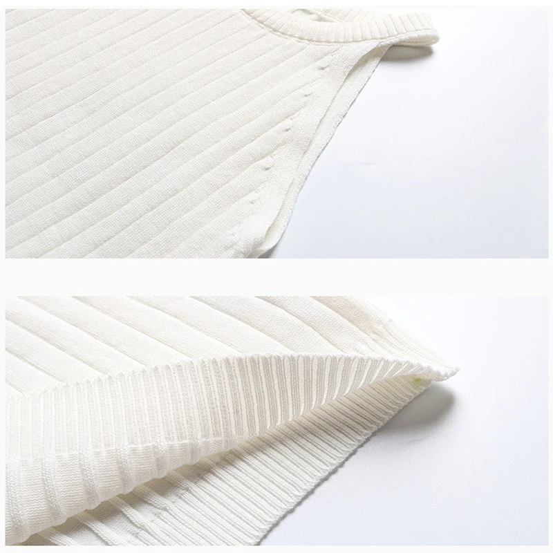 

Women Underwear Stripe Vest Breathable Solid Color Knitted Camisole Female Summer Sleeveless Sexy Casual Wild Short Top