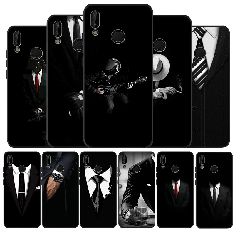 Чехол для huawei P40 P30 P20 P10 Pro P9 Lite Psmart 2019 Y6 Y9 мягкий черный силиконовый | Мобильные