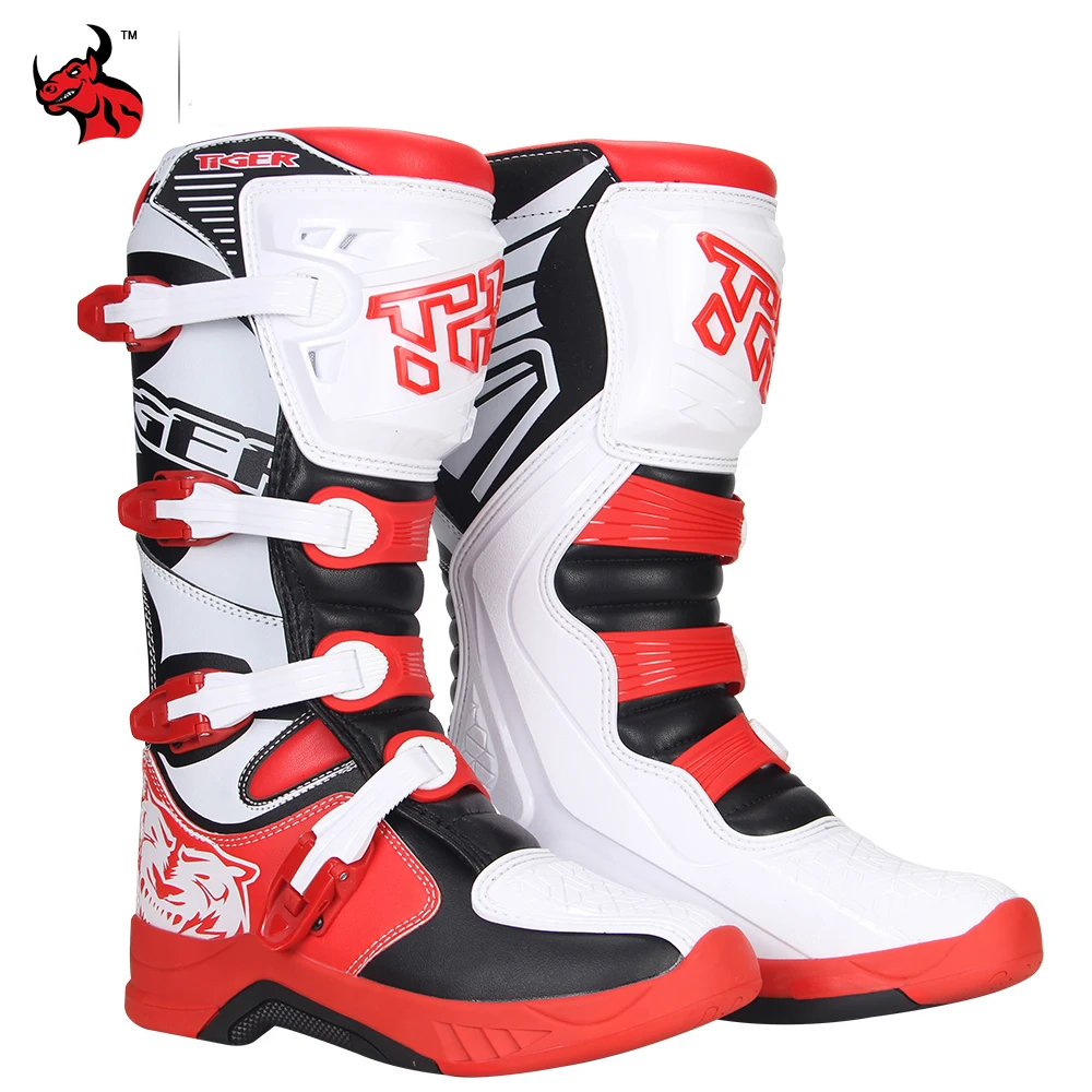 

NEW Motocross Boots Profession Motorcycle Boots Leather Wear-resistant Botas Moto Off-road Riding Racing Boots Motorboats Shoes