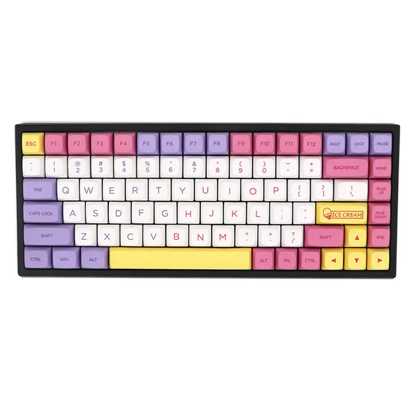 keypro np icescream ethermal dye sublimation fonts pbt keycap for wired usb mechanical keyboard cherry mx switch keycaps free global shipping