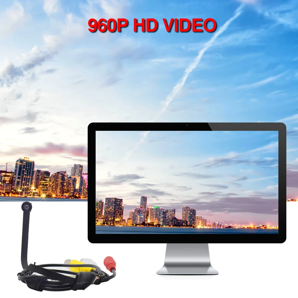1.3MP мини AHD камера микро аудио камера AHD/TVI/CVI/CVBS 4 в 1 UTC для AHD DVR комплекты микро-камера для видеонаблюдения системы безопасности DC 12 В