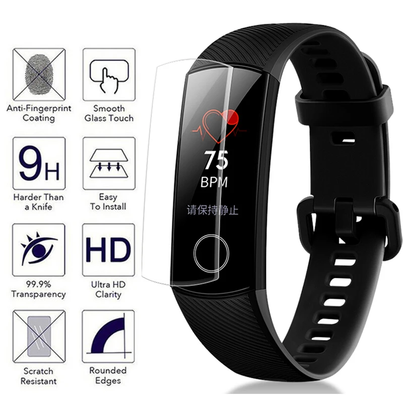 Защитная пленка из ТПУ для Huawei Honor Band 5 4 Противоударная Ультрапрозрачная защитная