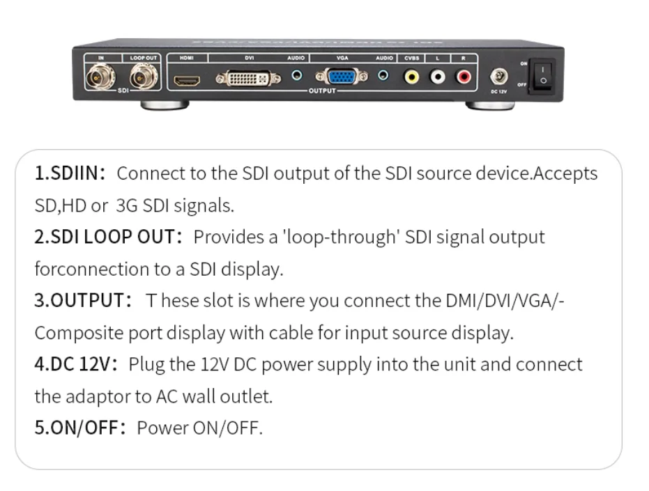 Преобразователь sdi hdmi vga dvi cvbs для трансляционных камер|KVM-переключатели| |