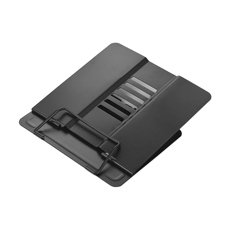 

Portable Bookstand Bookshelf Document Holder Metal Book Holder Adjustable Six Angles Reading Tool for Magazine Document