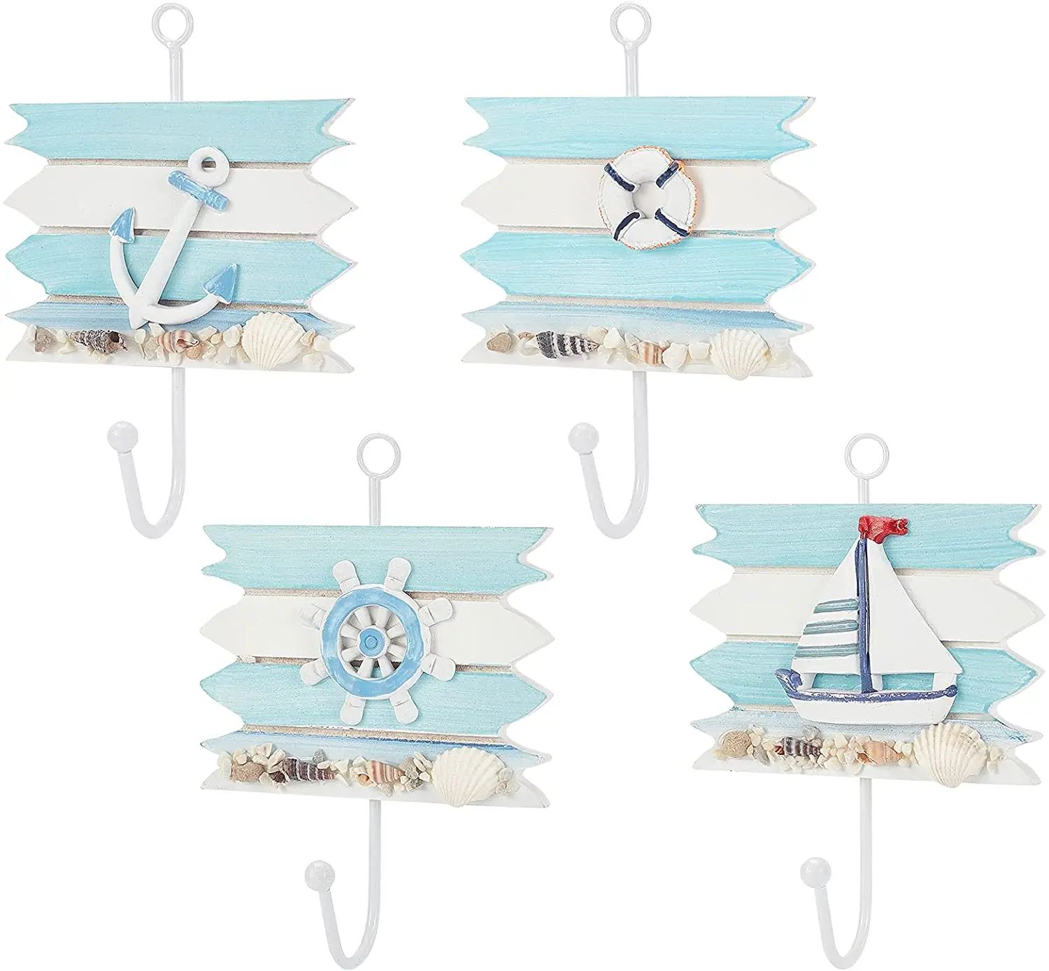 

4 шт., деревянные настенные крючки 677x472x067 дюймов