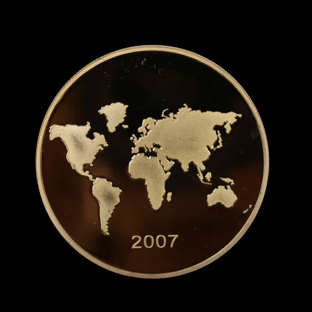 Один из семи чудес Тадж-махала в Индии 5 шт./компл. 24K позолоченные памятные монеты