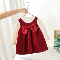 bear leader toddler girl dresses 2021 new fashion princess party christmas bow cute outfits infant baby autumn fall clothing