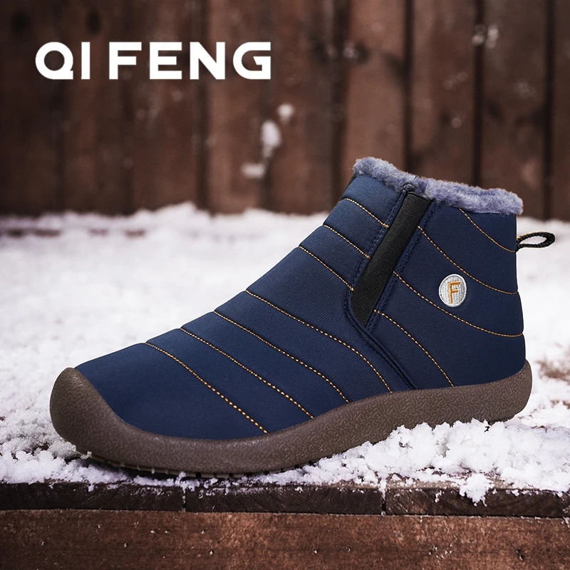 

New Winter Kids Sneakers Boy Warm Fur Skateboarding Shoes Rubber High Top Waterproof Boots flat Black Furry Shoes for Girls