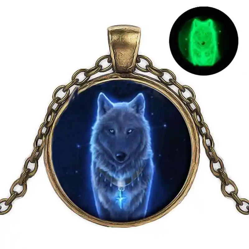 Новый Ночной светильник Wolf стеклянный кулон со стразами ювелирные изделия