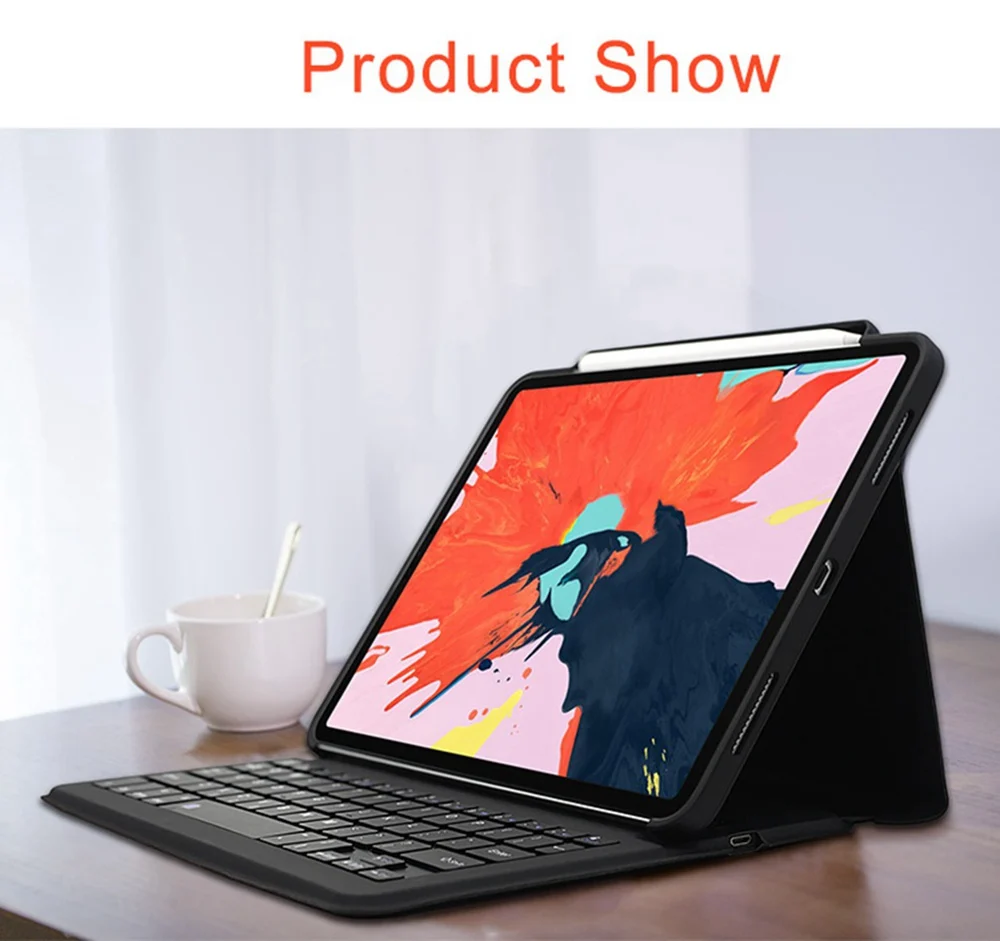Бизнес для iPad Pro 11 чехол-клавиатура Smart Ultra Slim из искусственной кожи чехол-книжка для iPad Pro 11 дюймов 1" с карандашом