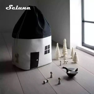 Детские органайзер для хранения игрушек сумка-кисет Nordic Стиль дом Форма дизайнерская детская корзина для хранения подарок Прачечная Сумки для подгузников 65x40cm