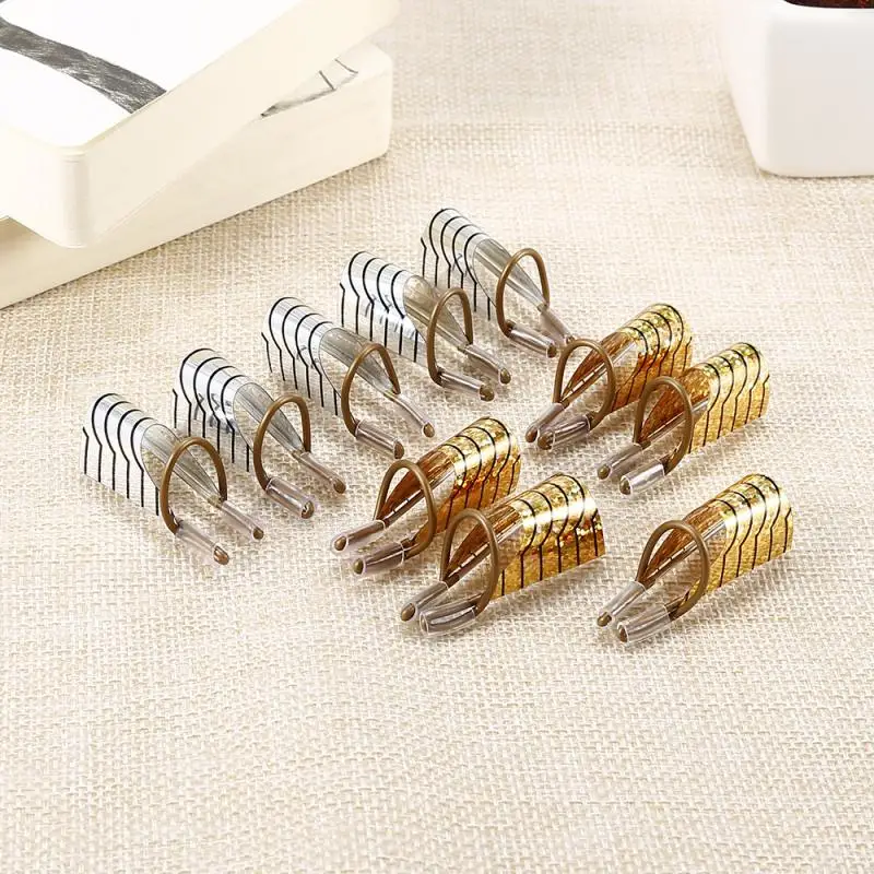 2 цвета случайный гвоздь алюминиевый кронштейн для дизайна ногтей C изогнутые