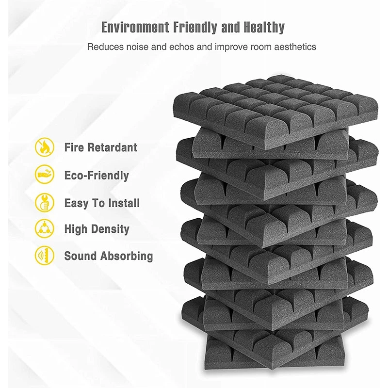 

12 Pieces Acoustic Foam Board,Acoustic Cushion,Soundproof Studio Foam,for Acoustic Treatment & Wall Decor,5X30X30cm