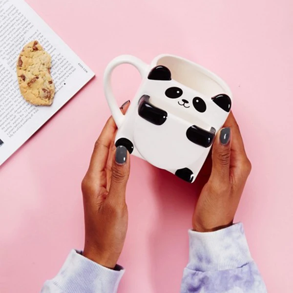 Кофейная чашка в виде панды с подставкой для печенья керамические чашки кофейная