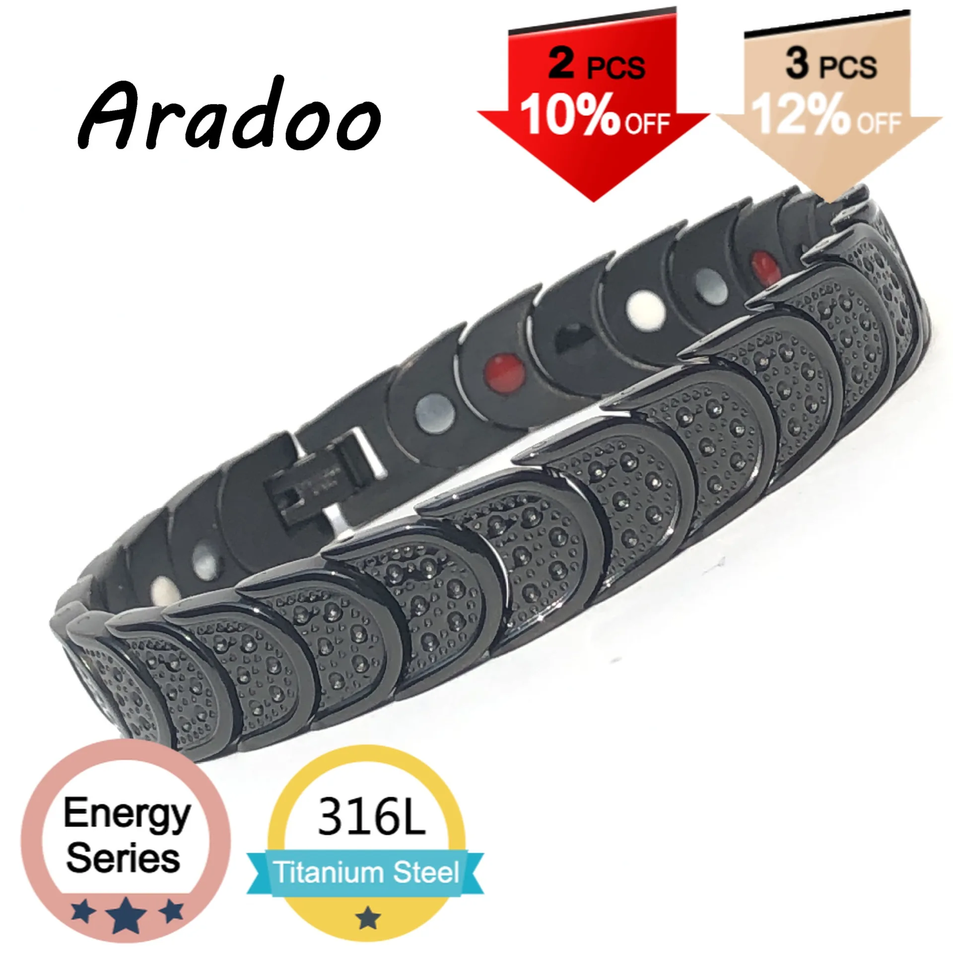 

ARADOO Magnetic Bracelet Men's Bracelet Metal Bracelet Clasp Bracelet Holiday Gift For Bracelet Korea Stainless Steel Bracelet