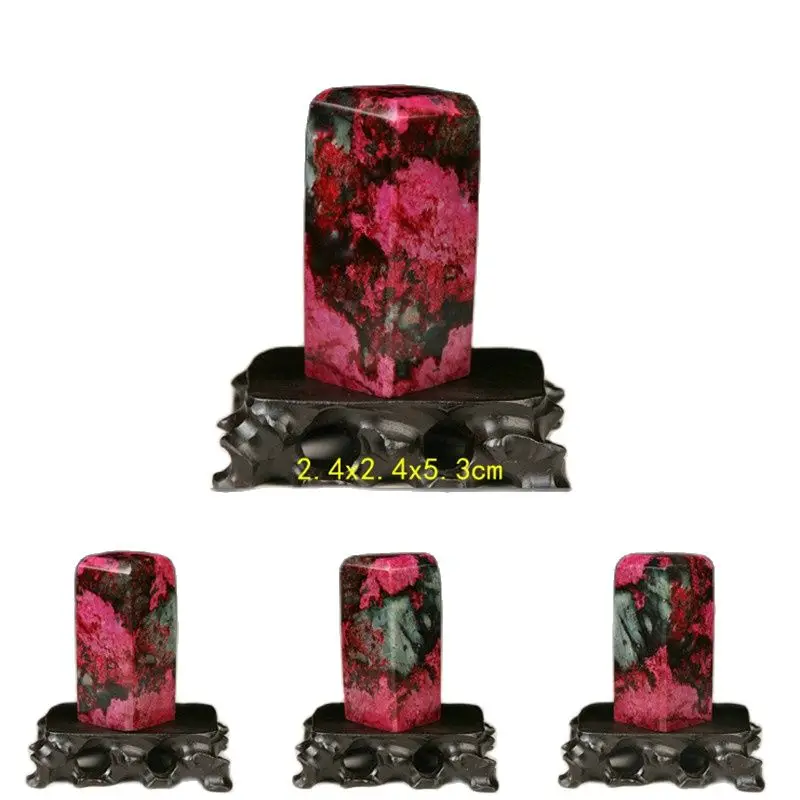 100% натуральный цветок персика Нефритовый камень печать гравировка ручная