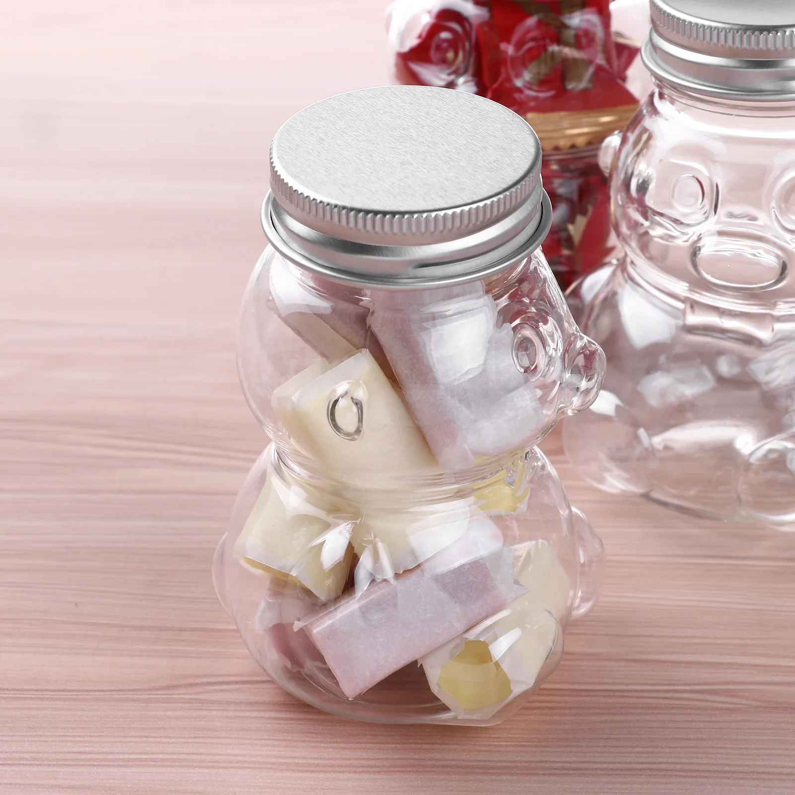 10 шт 100 мл Премиум флакон милый Мишка Конфеты Сахар закуски контейнеры для