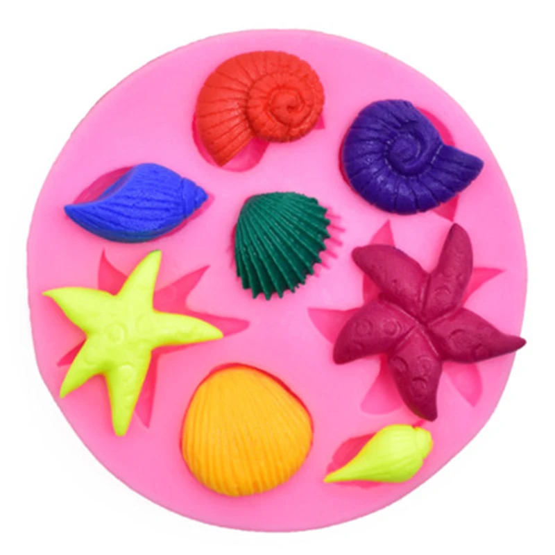 Ракушка Морская звезда Силиконовые ремесла форма печенье конфеты шоколадный