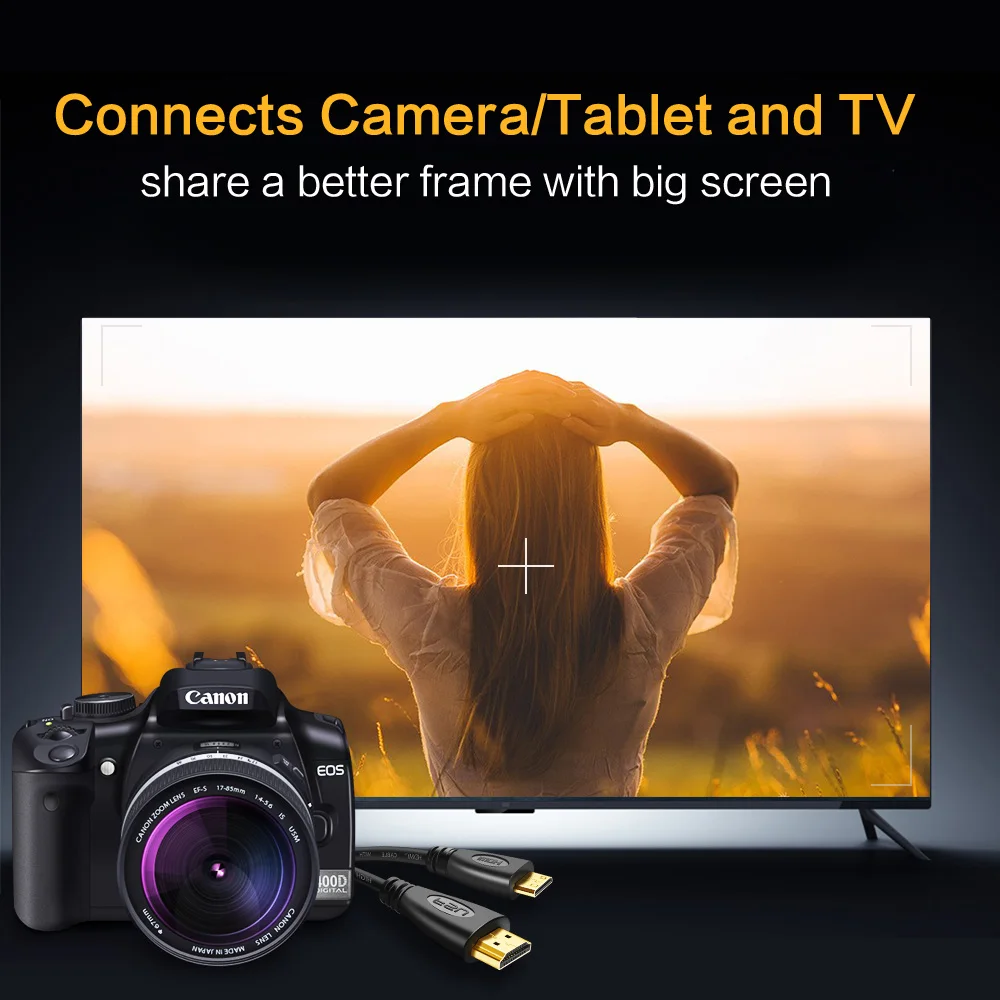 Мини-hdmi-hdmi кабель 1080p 3D Высокоскоростной адаптер позолоченный штекер для камеры монитор проектор ноутбук ТВ 1 м, 1,5 м, 2 м, 3M, 5 м