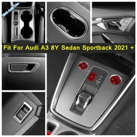 silver interior parts fit for audi a3 8y sedan sportback 2021 2022 gloves box handle water cup holder door wrist cover trim