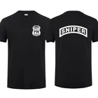 Футболка ФБР снайперской команды, Мужская крутая забавная хлопковая футболка с коротким рукавом, мужские топы