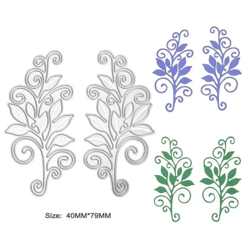 2 шт. металлический трафарет в форме листьев для фотоальбома бумажная карточка