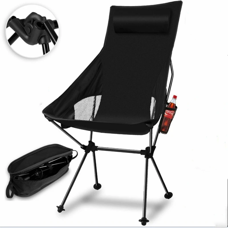 

Outdoor Camping Chairs Folding BBQ Chair Portable Extended Hiking Seat Beach Fishing Chair Ultralight Garden Picnic Furniture