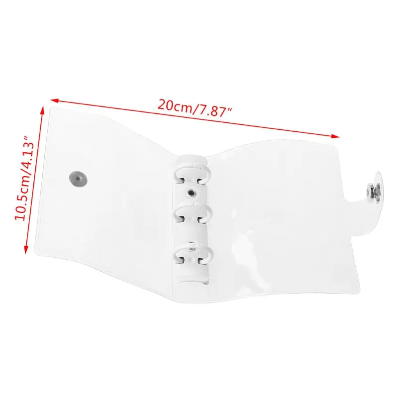 Прозрачный 3 отверстия мини ПВХ лист блокнот обложка для папки|Планировщики| |