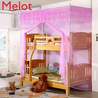 Bunk Bed Mosquito Net Upper and Lower Bunk High and Low Floor Stainless Steel Bracket 1.5 M 1.2 Bunk Bed Children  Dormitory