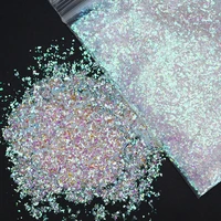 500gbag sparkly irregular laser manicure spangles nail art sequins 3d ultra thin holographic ab color nail glitter flakes tg14