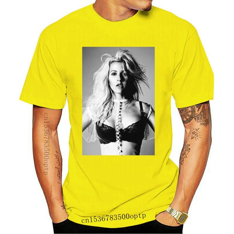 

Ellie Goulding Cool Retro Birthday Present Short Sleeve Black T Shirt Basic Models Tee Shirt
