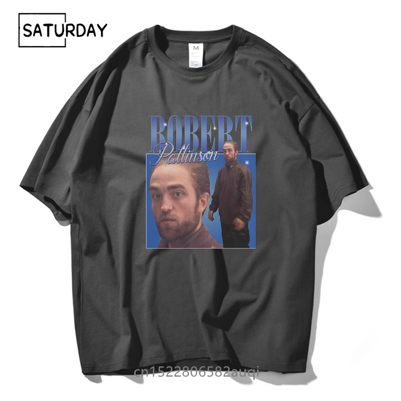 Funny Robert Pattinson Standing Meme T Shirt Men Pre-shrunk Cotton Cool Tee Tops Rob Tshirts Short Sleeved Fashion T-shirt Merch