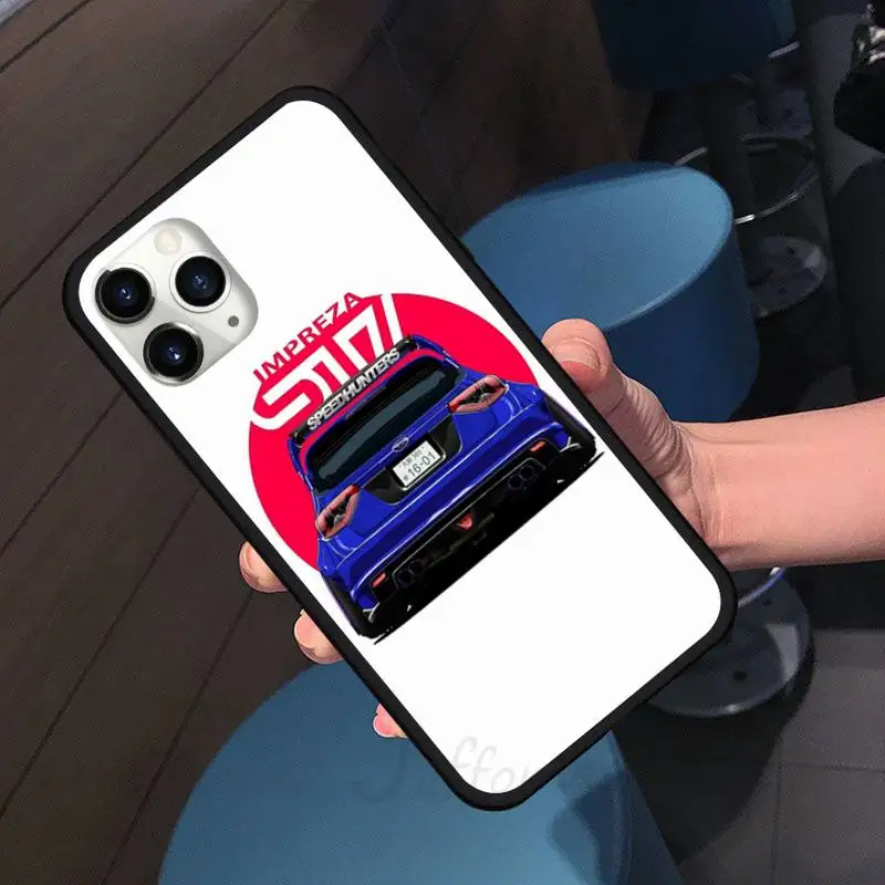 

sports car red blue jdm drift Phone Case For iphone 7 8 12 11 XR XS pro Max Mini plus Soft silicone cover shell funda