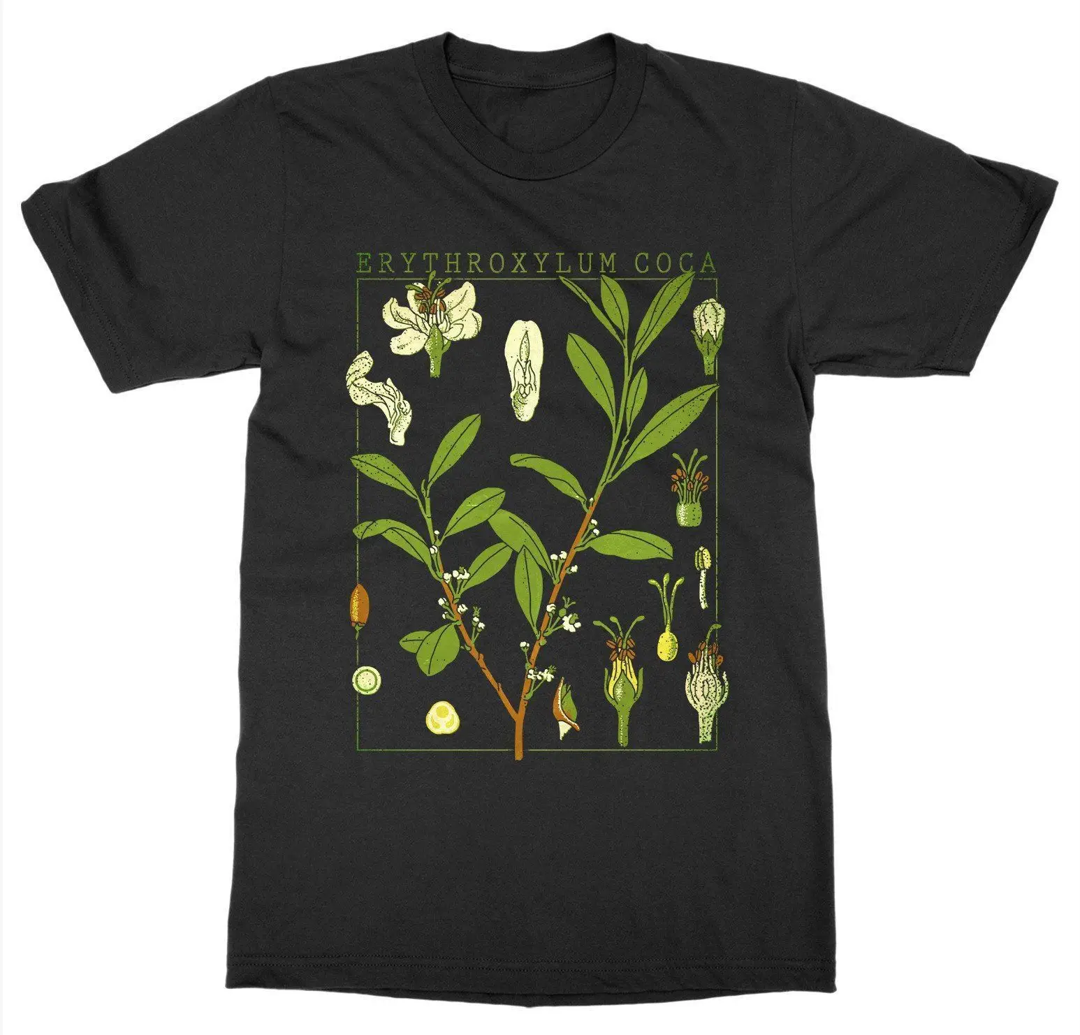 

T-Shirt Botanical Garden Plant Print Art Botany Bloom Fruit Flower Grow