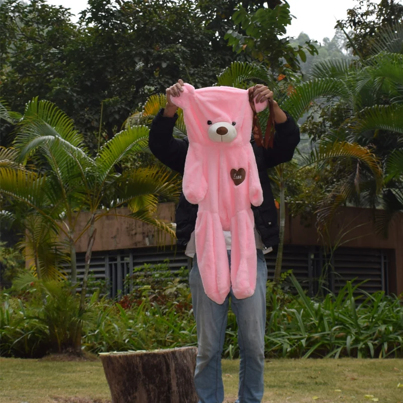 

200cm Teddy bear plush pillow Big soft anime beat plush toy With Zipper Only Cover No Filling kids gift for Christmas