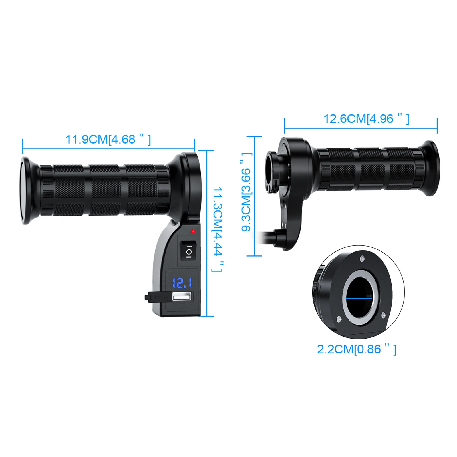 

1 Pair Universal Grip Motorcycle Heated Grip Pads 12V Heated Inserts Handlebar Hand Warmers Fits Motorcycle Equipments