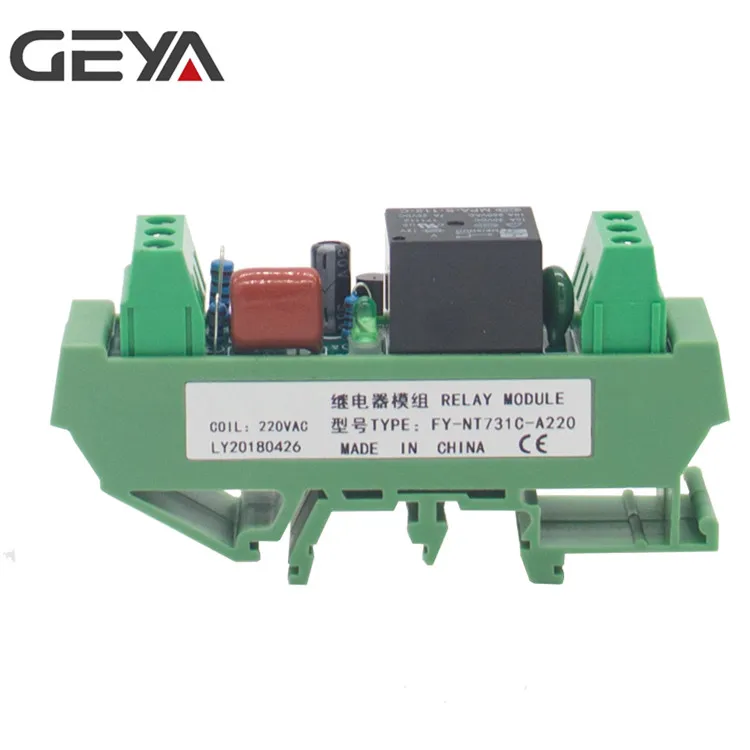 GEYA 1 канальный релейный модуль AC/DC 24 в 12 В 230VAC на din-рейке GSM релейный модуль управления таймером
