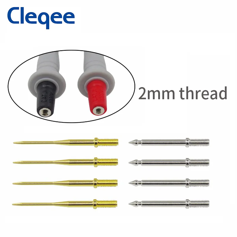 Набор сменных тестовых игл Cleqee P8003.1 8 шт. 1 мм позолоченные острые и 2 Стандартные